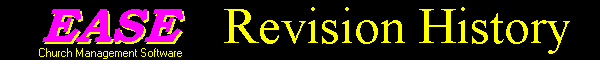 EASE Church Management Software Revision History
